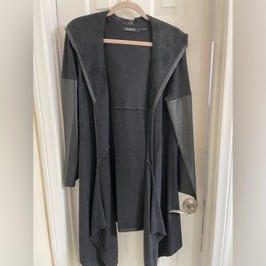 BlankNYC hoodie sweater with faux/vegan leather accents size L